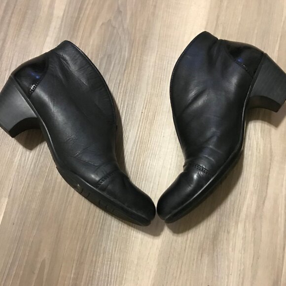 Rieker Ladies Black Leather Ankle Boots Size 38 - Picture 6 of 6